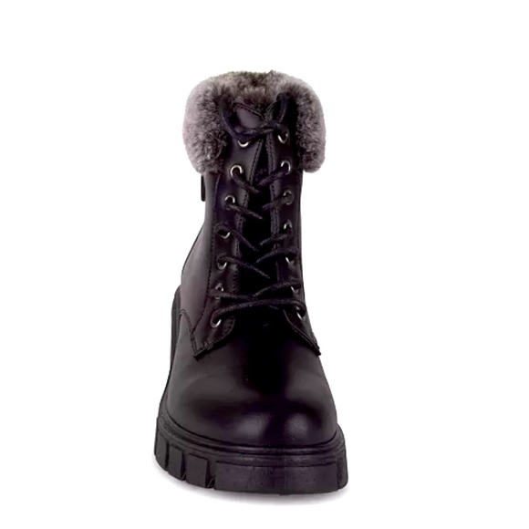 Wanted Quicksand Lace Up Faux Fur Women’s Size 8.5 Lug Sole Combat Black Boots - Picture 11 of 16